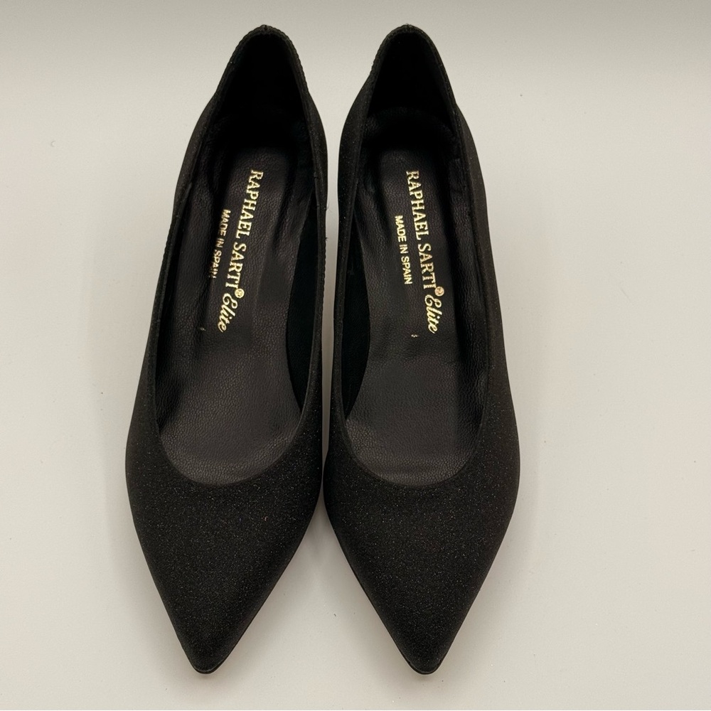Raphael Sarti Elite Black Sparkle Women's Low Heels Size 37 - Picture 3 of 17